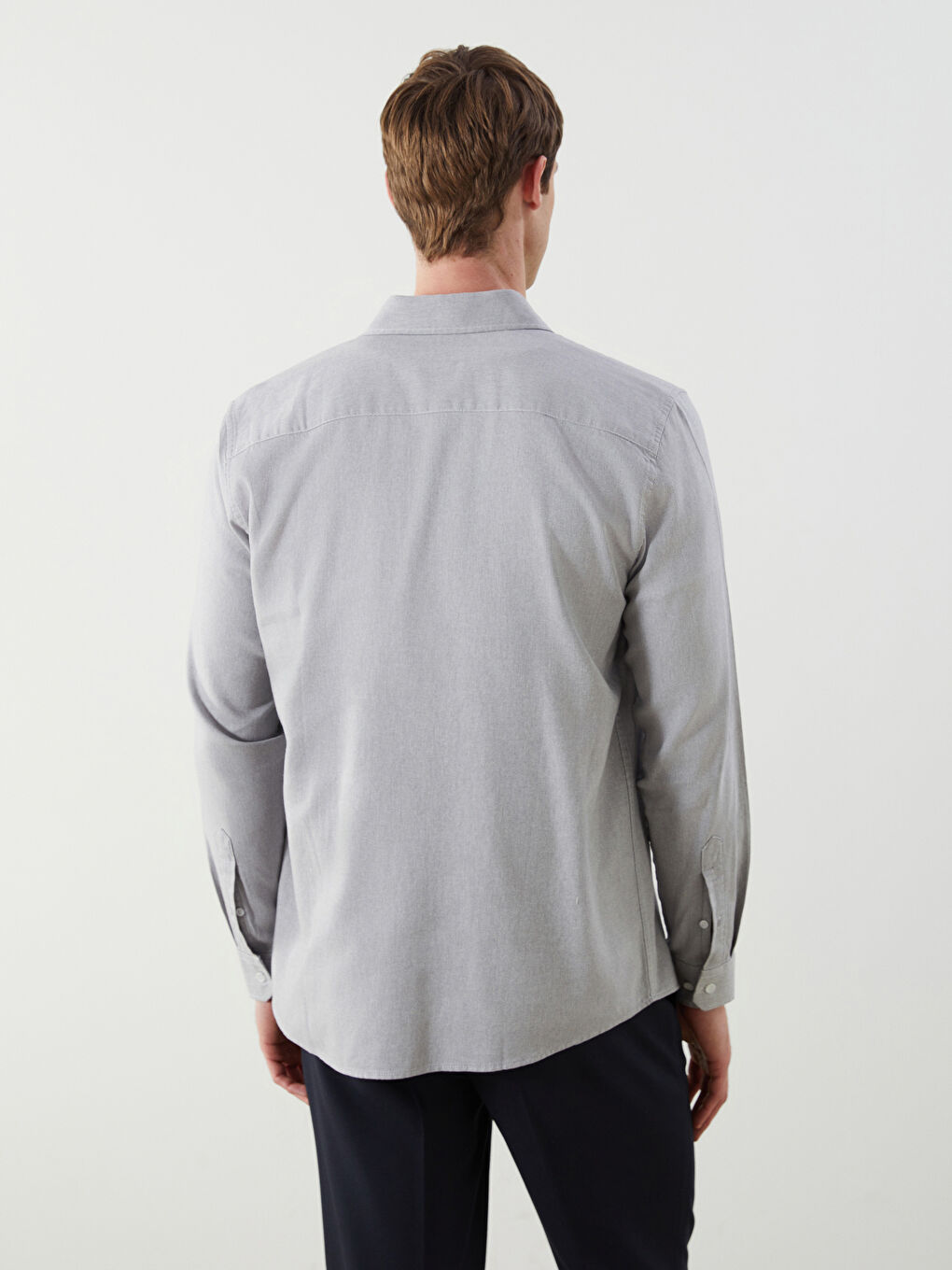 SOUTHBLUE Slim Fit Long Sleeve Gabardine Men's Shirt -W54607Z8-YGE