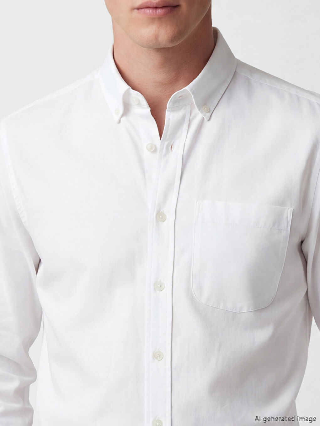 Ekru Slim Fit Uzun Kollu Gabardin Erkek Gömlek-2