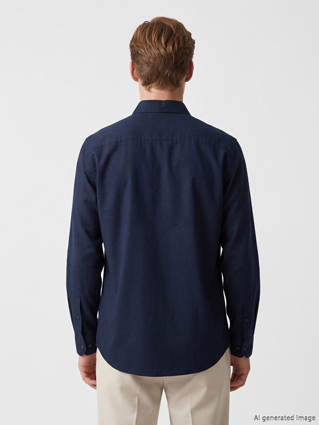 Muška košulja dugih rukava slim fit od gabardina-3
