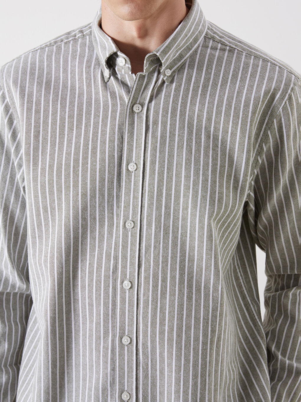 SOUTHBLUE Regular Fit Long Sleeve Striped Men's Shirt -W54608Z8-LGE