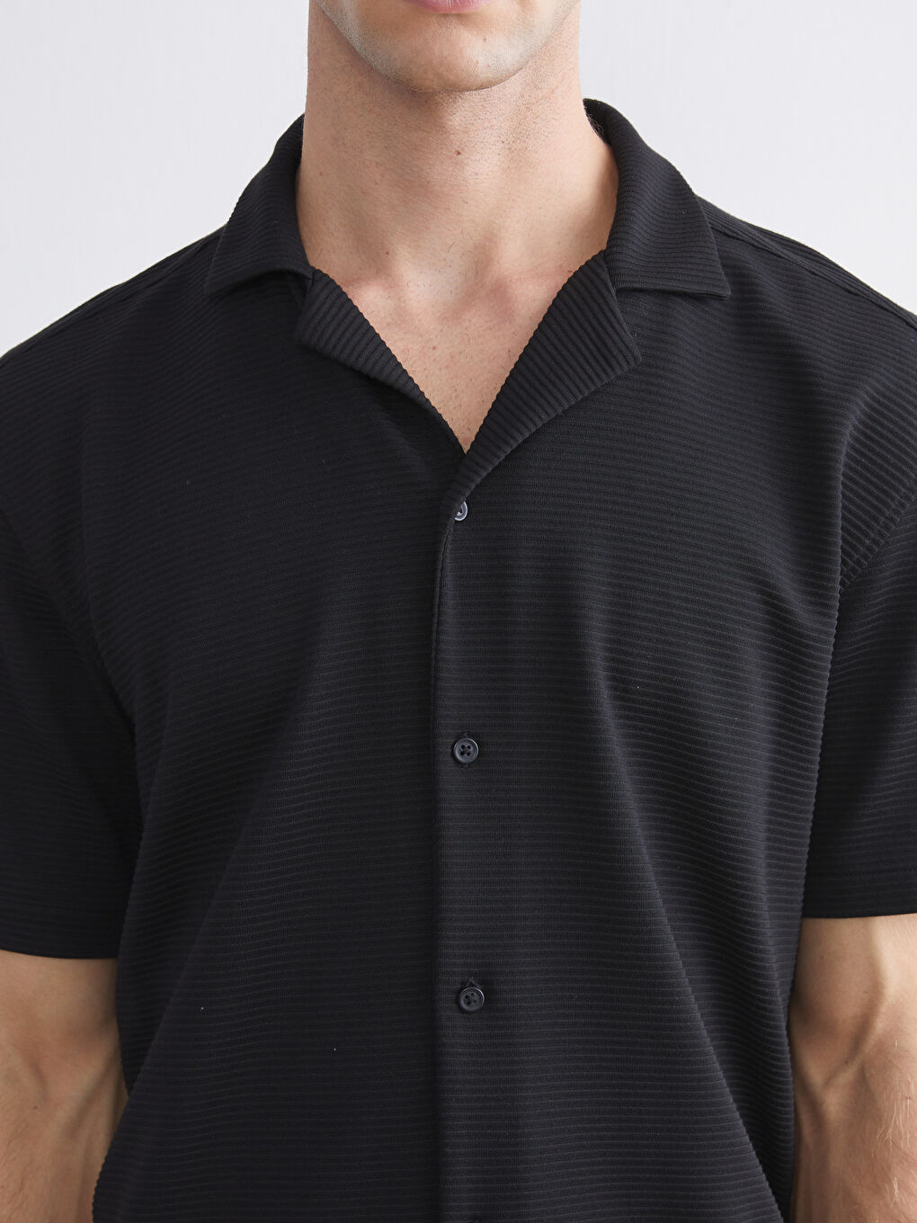 Regular Fit Ribbed Men's Shirt-4