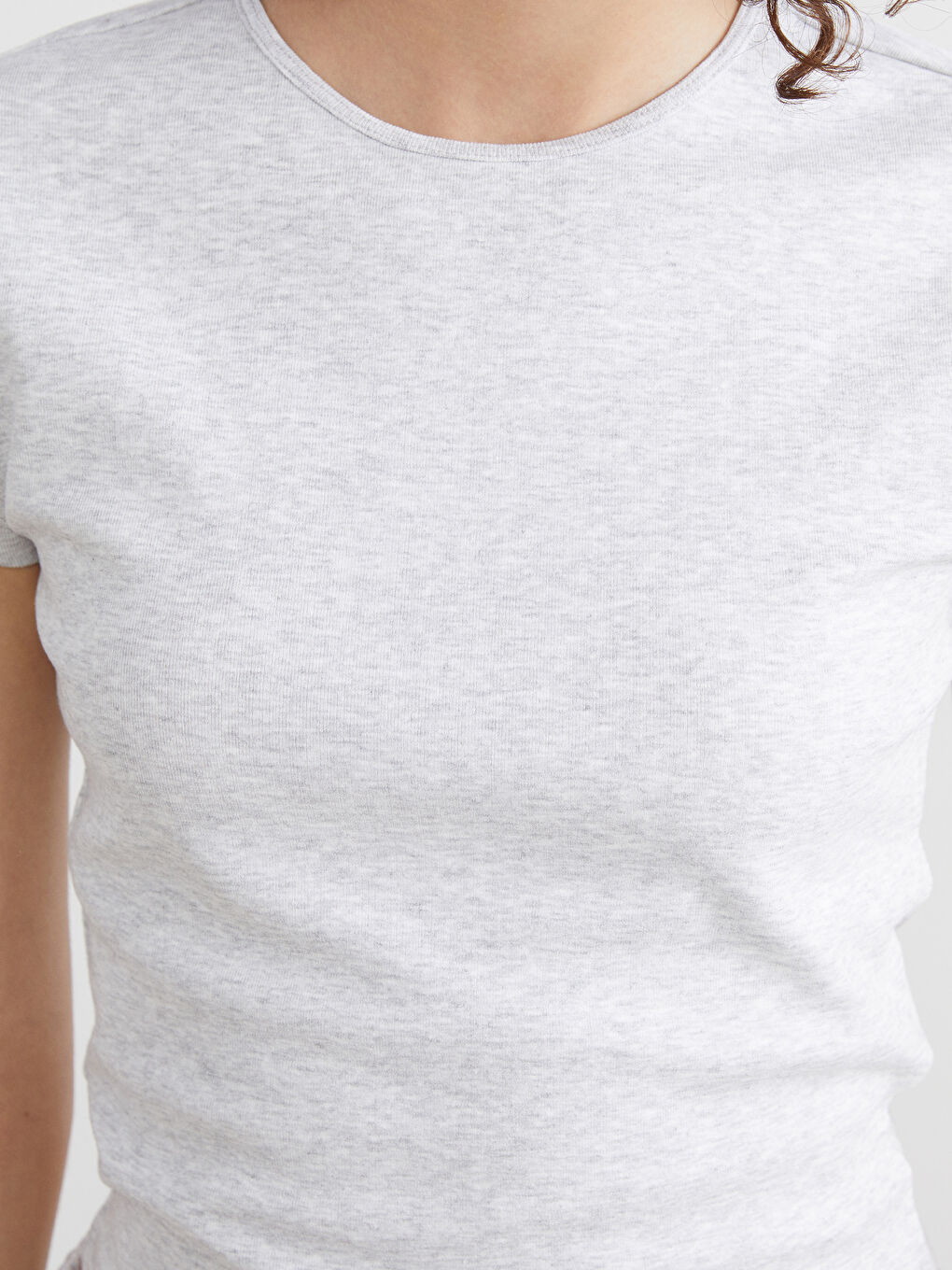 XSIDE Crew Neck Plain Women's T-Shirt -W54617Z8-CY9