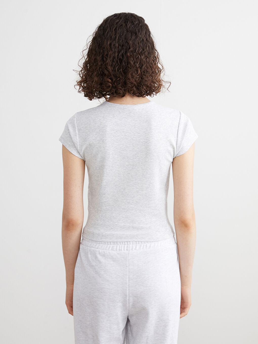 XSIDE Crew Neck Plain Women's T-Shirt -W54617Z8-CY9