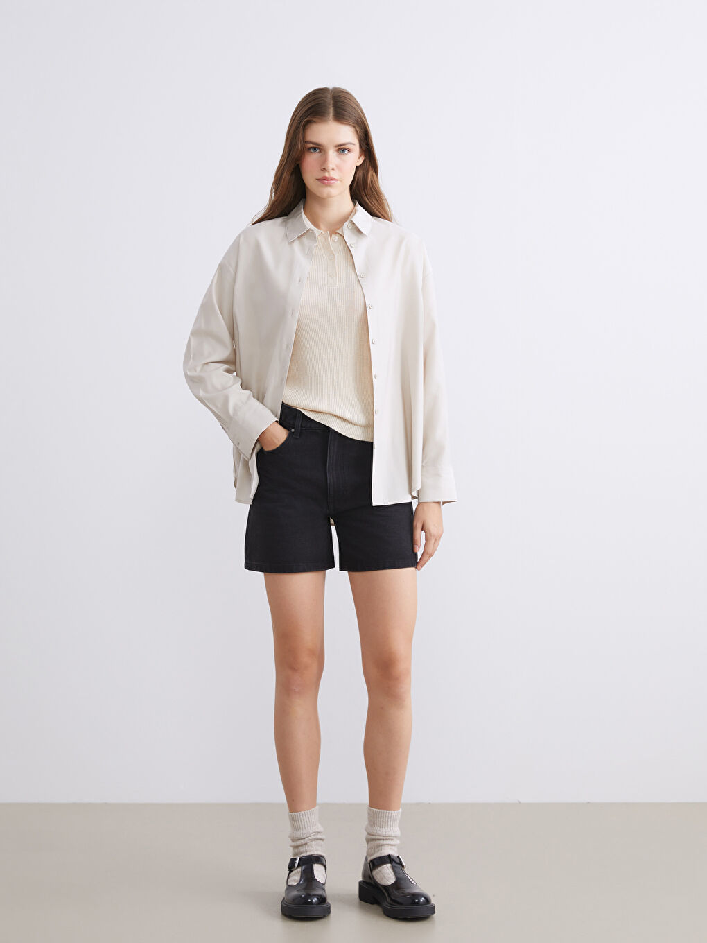 XSIDE Modal Blend Oversize Women's Shirt -W54672Z8-CR8