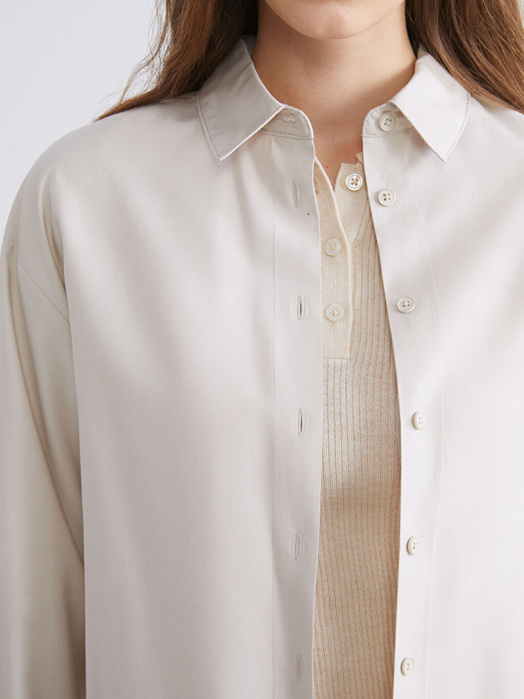 XSIDE Modal Blend Oversize Women's Shirt -W54672Z8-CR8