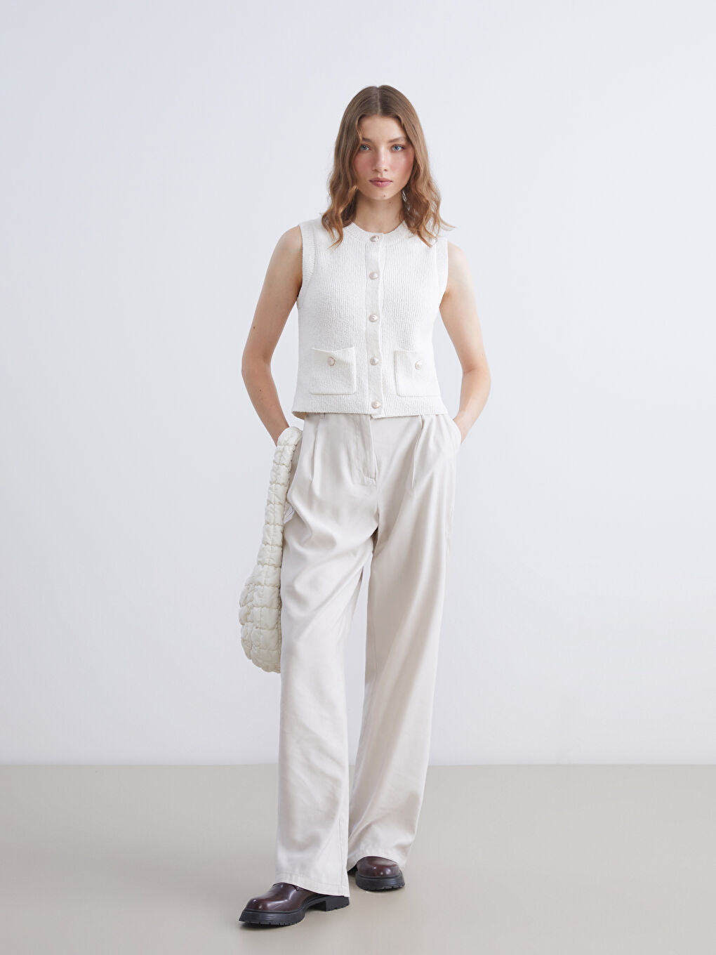 XSIDE Woman BEIGE Trousers -W54675Z8-CR8