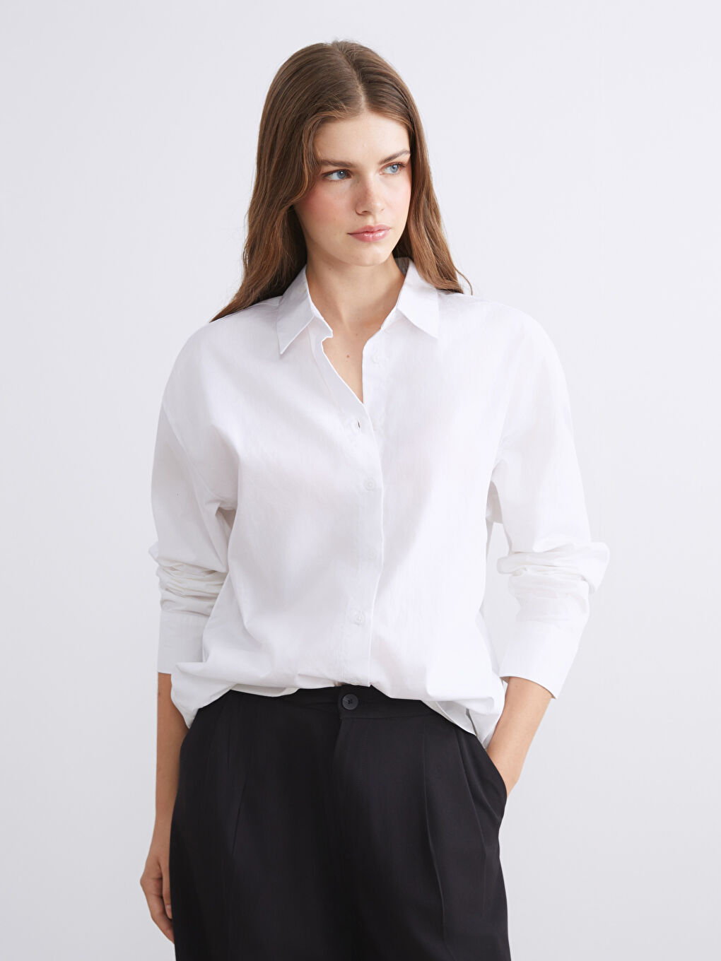 XSIDE Oversize Poplin Women's Shirt -W54677Z8-Q6K