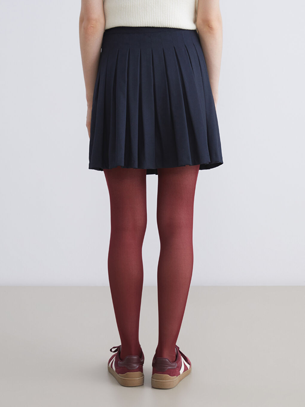 XSIDE Waist Zipper Pleated Mini Skirt -W54682Z8-CSH
