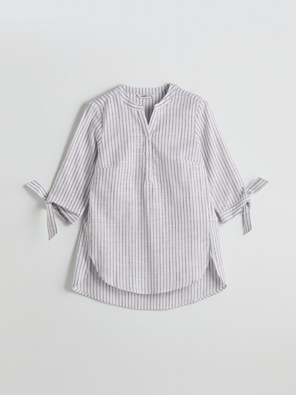LCW Grace Notch Neck Striped Blouse -W54683Z8-LHW