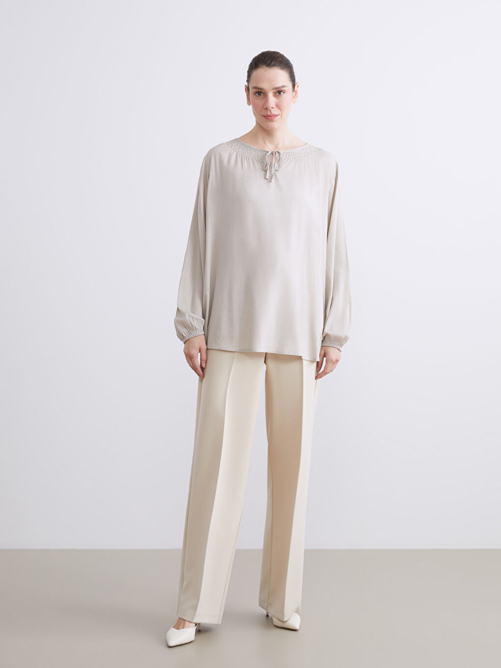 Woman GREY Blouse-1