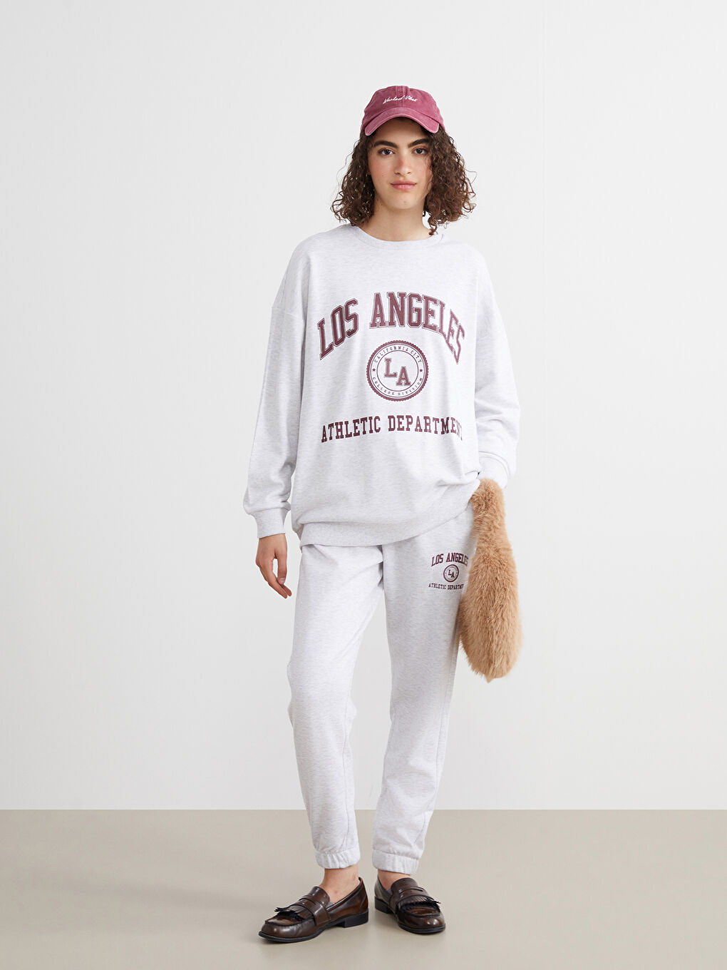 XSIDE Los Angeles Štampana Prevelika Ženska Dukserica -W54698Z8-CY9