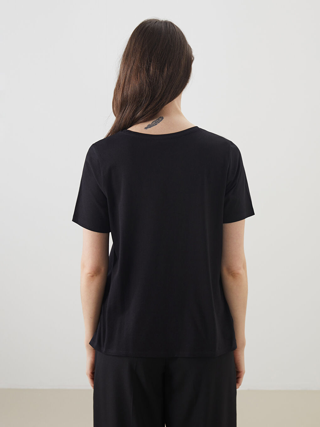 LCW Grace Crew Neck Floral Women's T-Shirt -W54700Z8-CVL