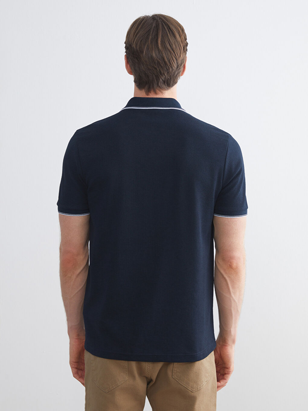 T-shirt pour Hommes à Manches Courtes en Jersey à Col Polo-3