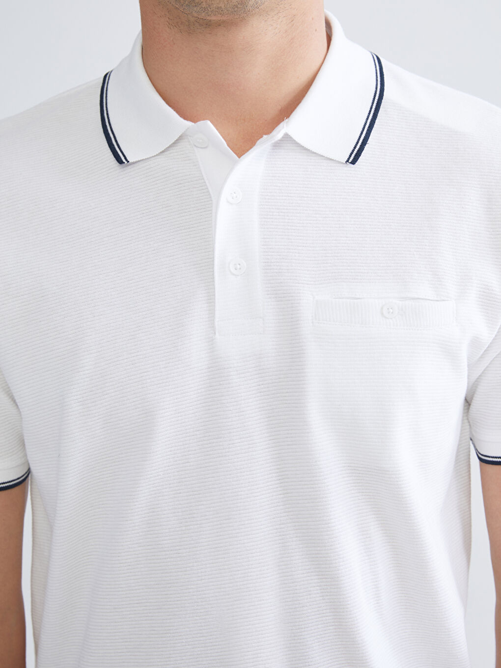 Polo Neck Short Sleeve Jersey Men's T-Shirt-5