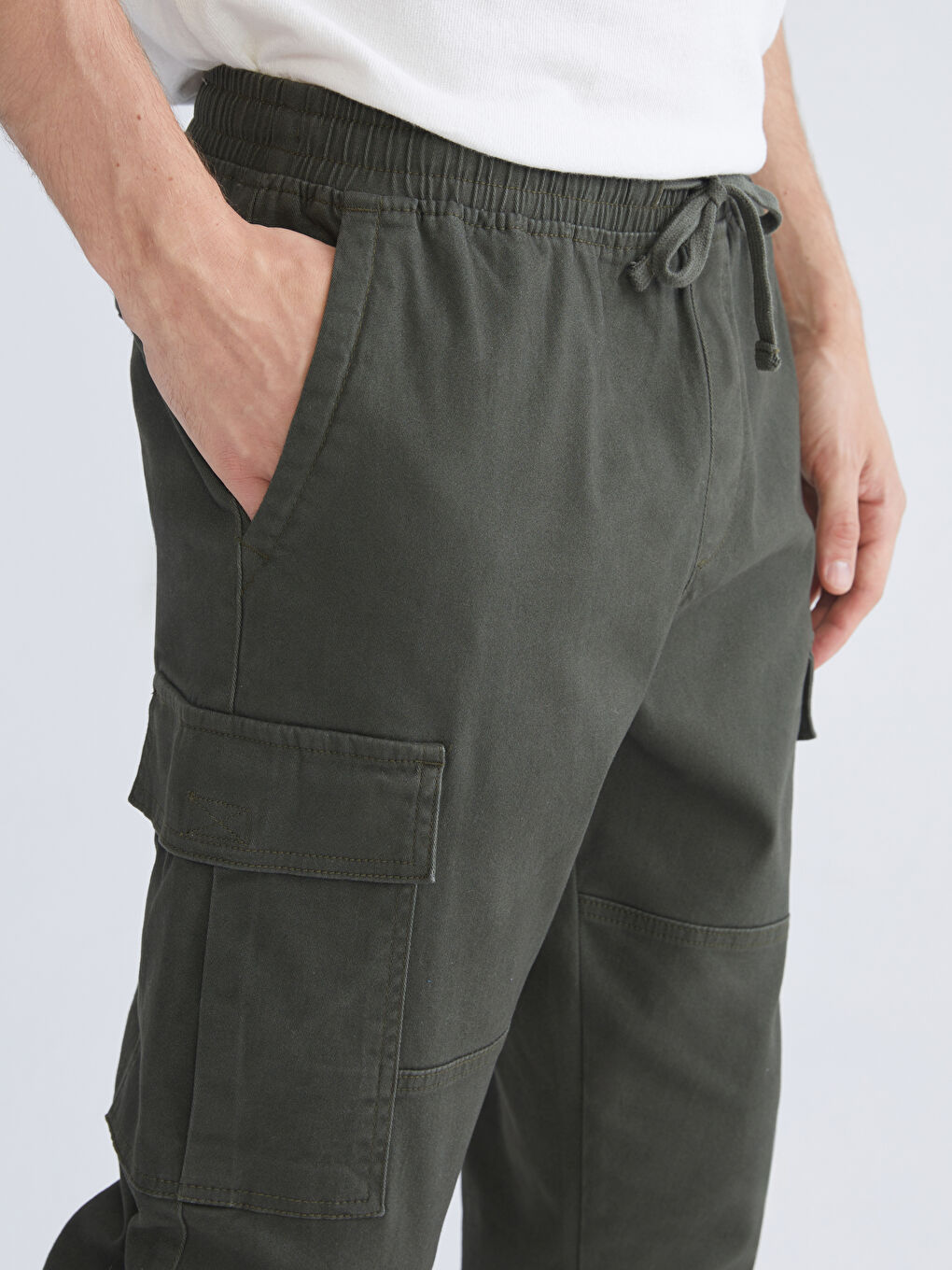 Standard Fit Twill Men's Trousers-2