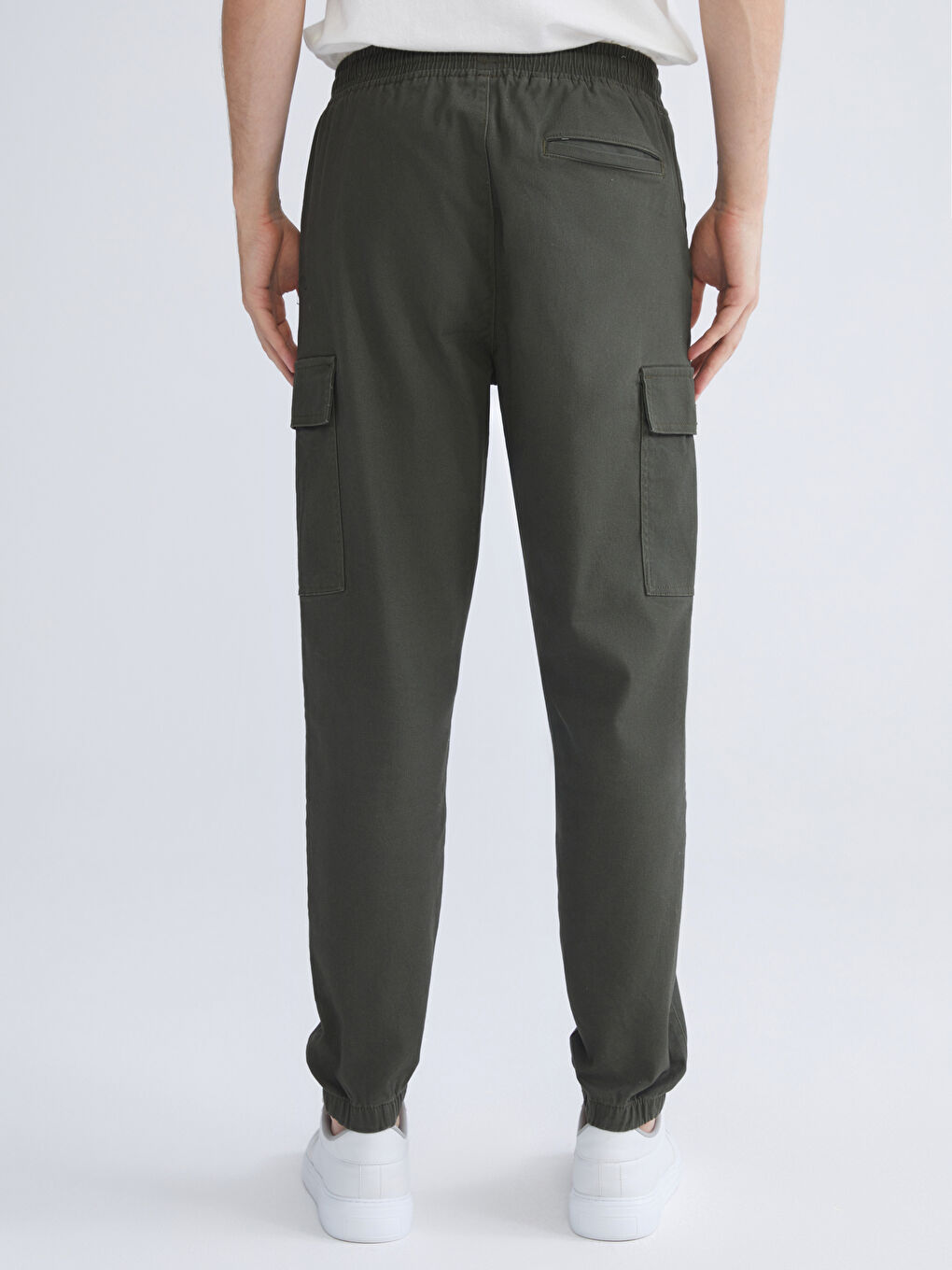 Standard Fit Twill Men's Trousers-3