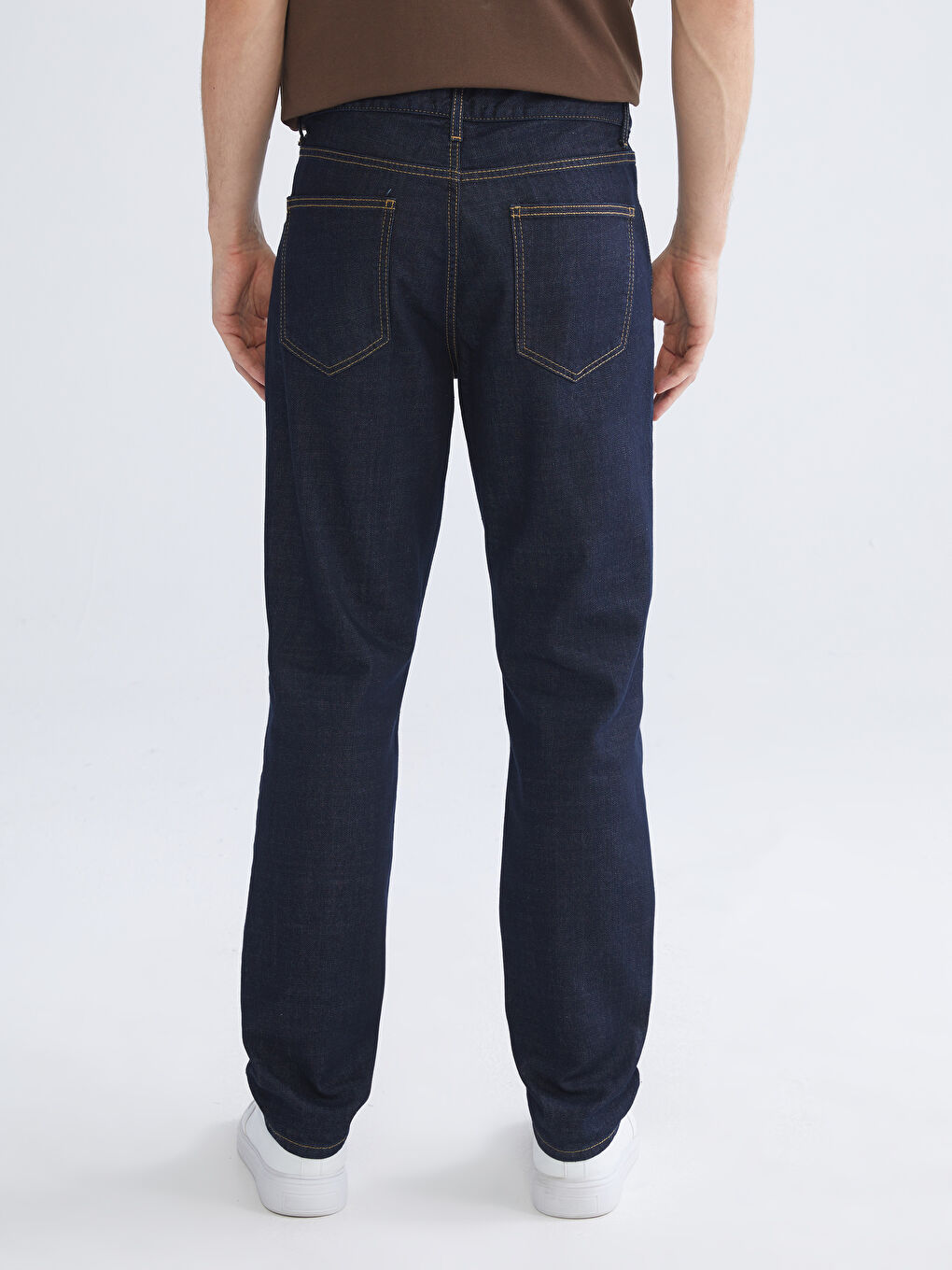 Standard Fit Twill Men's Trousers-3
