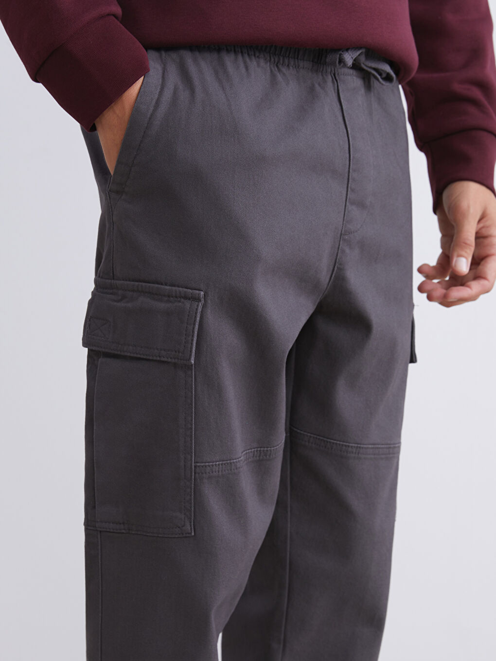 Standard Fit Twill Men's Trousers-2