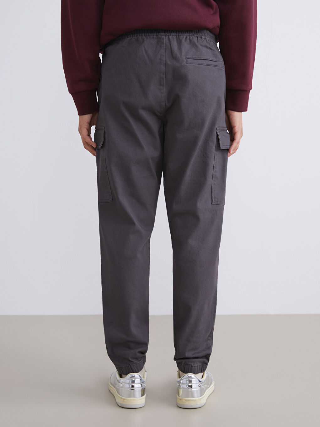 Standard Fit Twill Men's Trousers-3