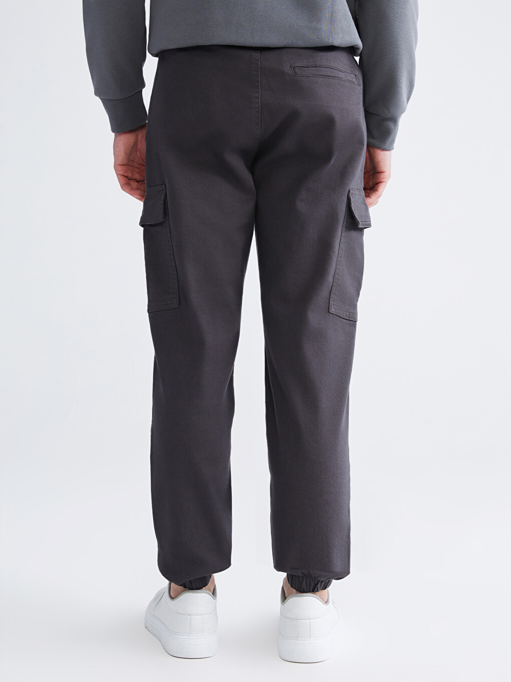 Antrasit Standart Kalıp Gabardin Erkek Pantolon-3