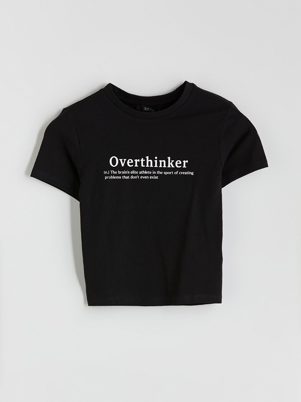 Кроп-топ з принтом і круглим вирізом для жінок-4