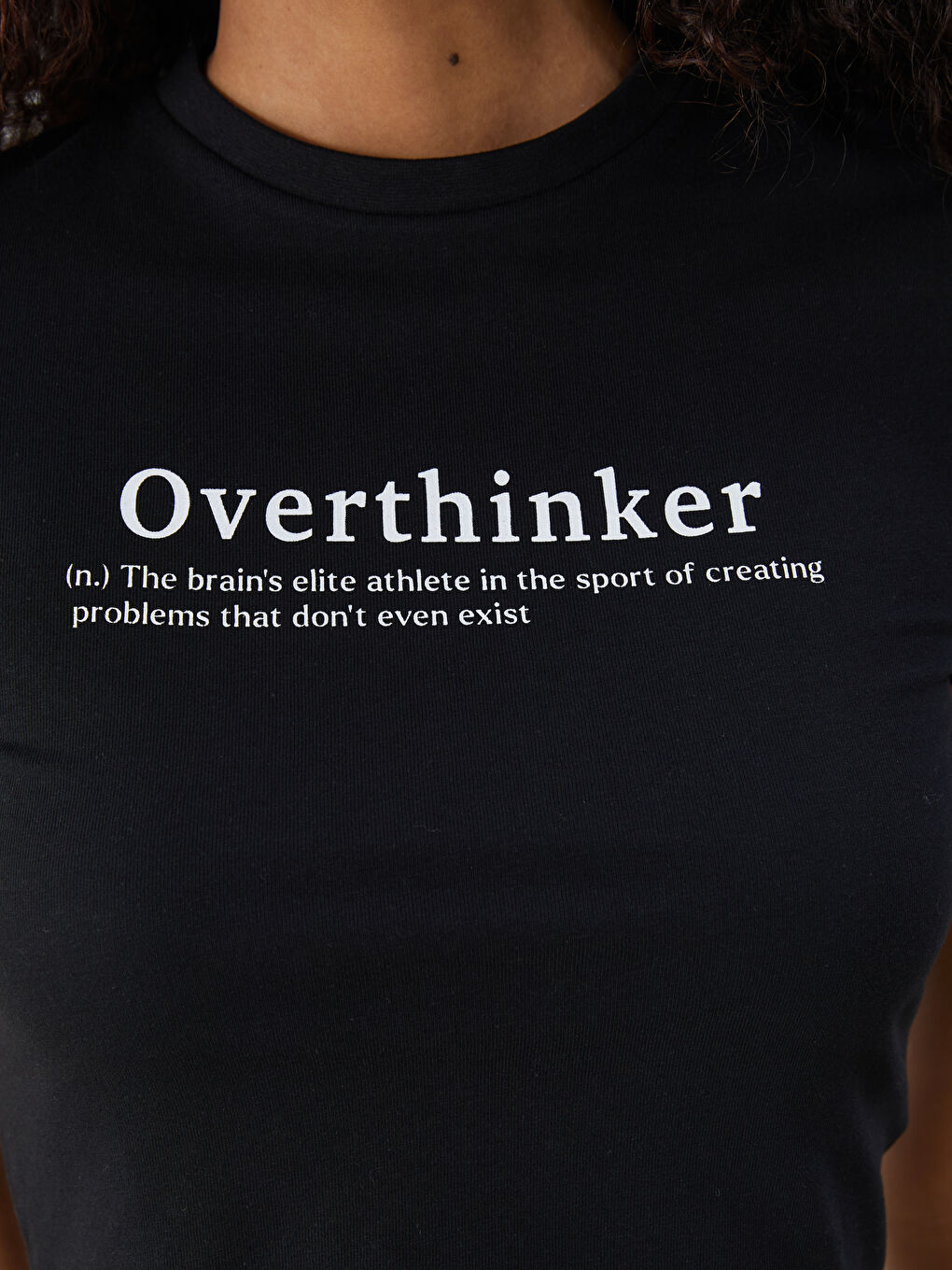 Кроп-топ з принтом і круглим вирізом для жінок-2