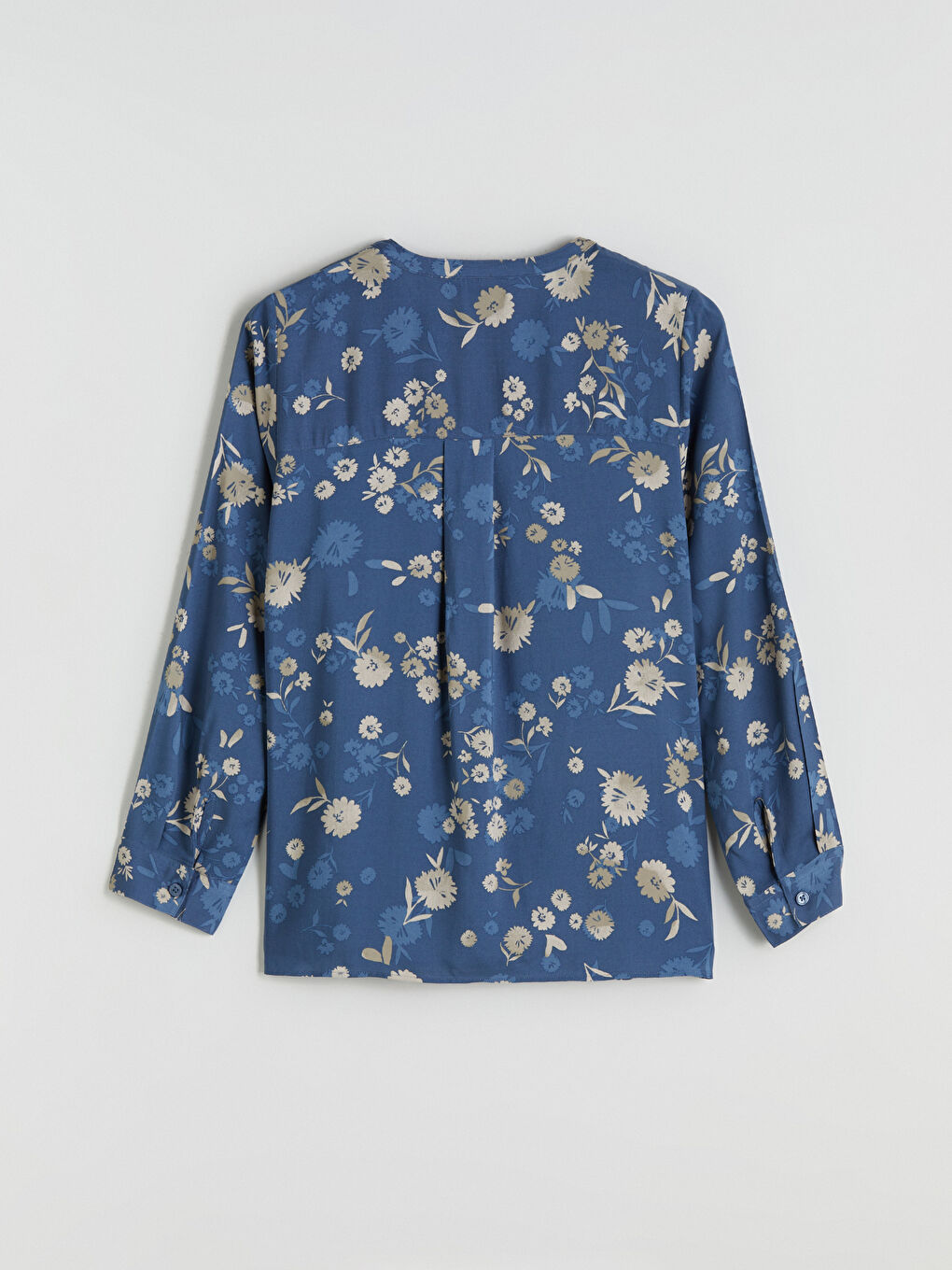 Notch Neck Floral Blouse-5