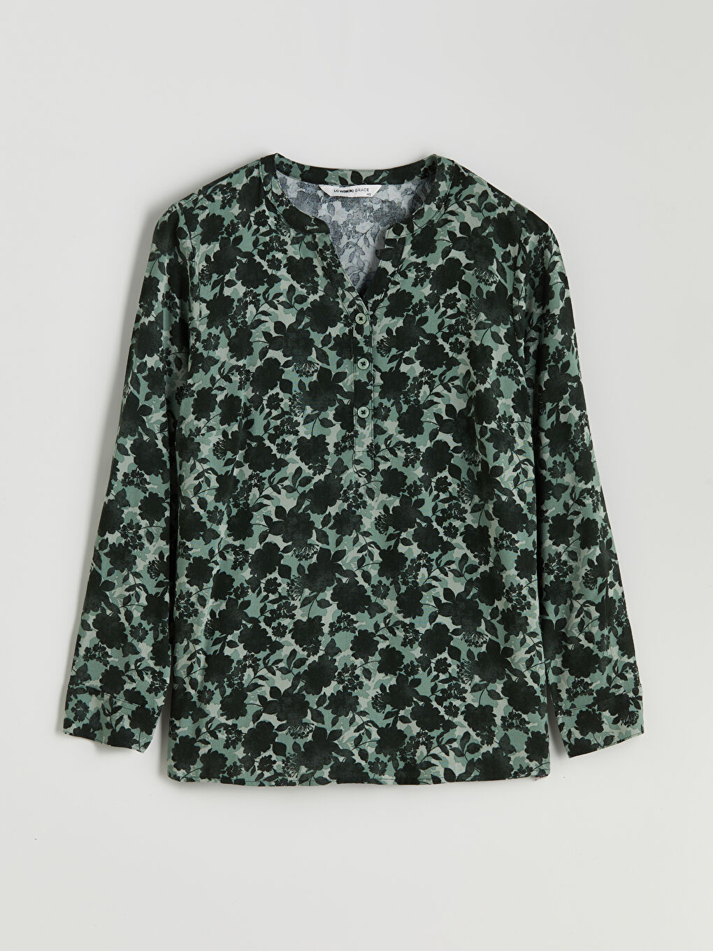 LCW Grace Notch Neck Floral Blouse -W54714Z8-LS6