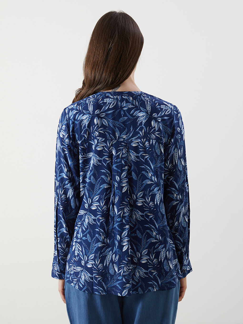 LCW Grace Notch Neck Floral Blouse -W54714Z8-LSF