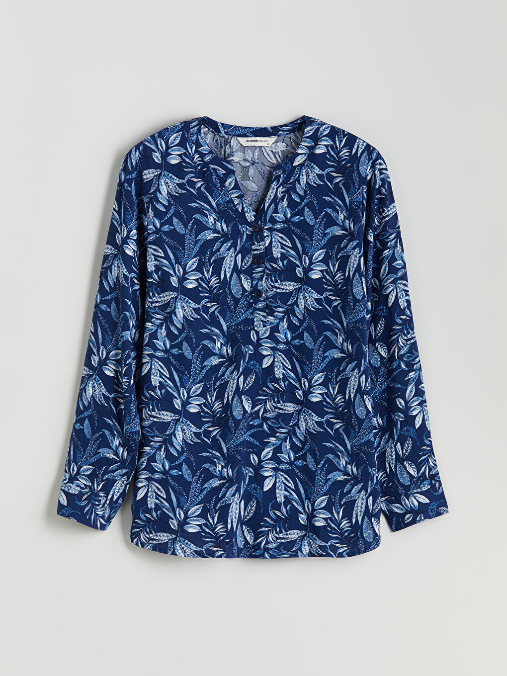 LCW Grace Notch Neck Floral Blouse -W54714Z8-LSF