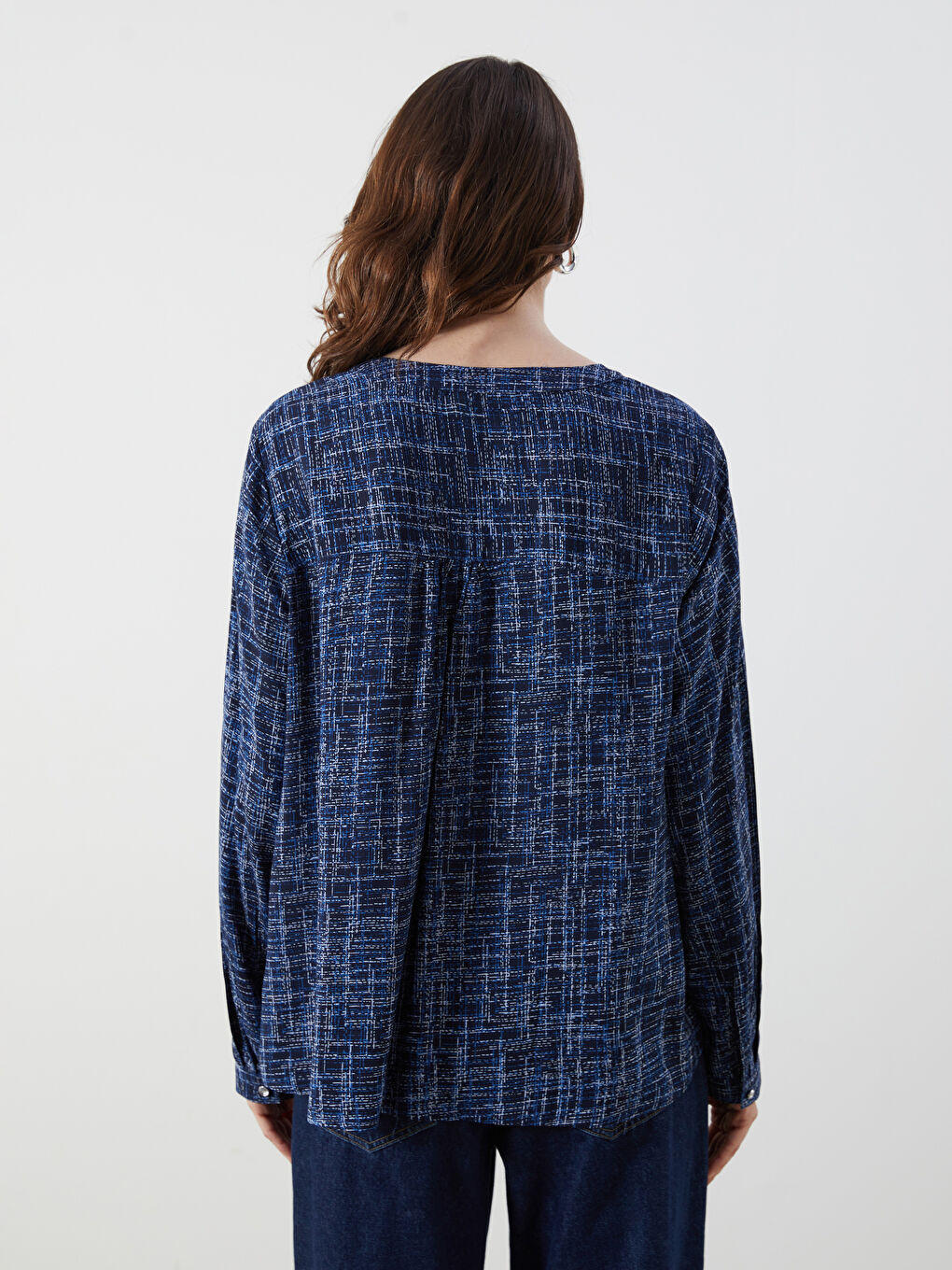 LCW Grace Notch Neck Patterned Blouse -W54716Z8-LSJ