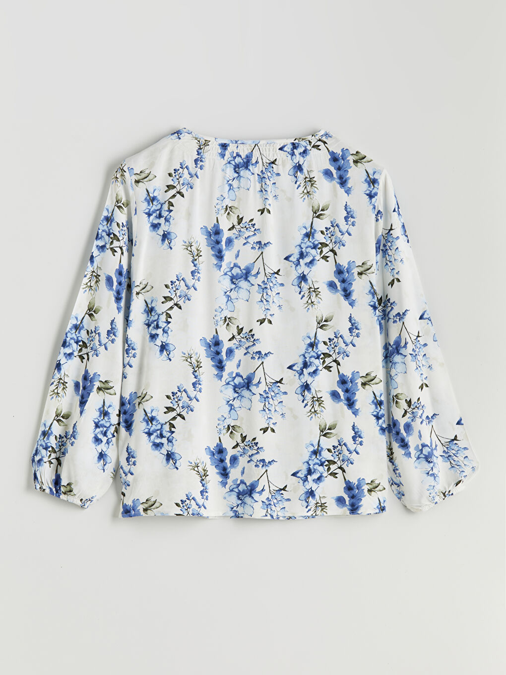 LCW Grace Tie Neck Floral Blouse -W54717Z8-LRA