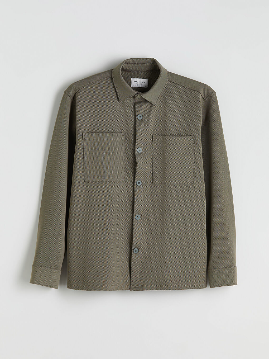 Yeşil Regular Fit Uzun Kollu Erkek Gömlek Ceket-4