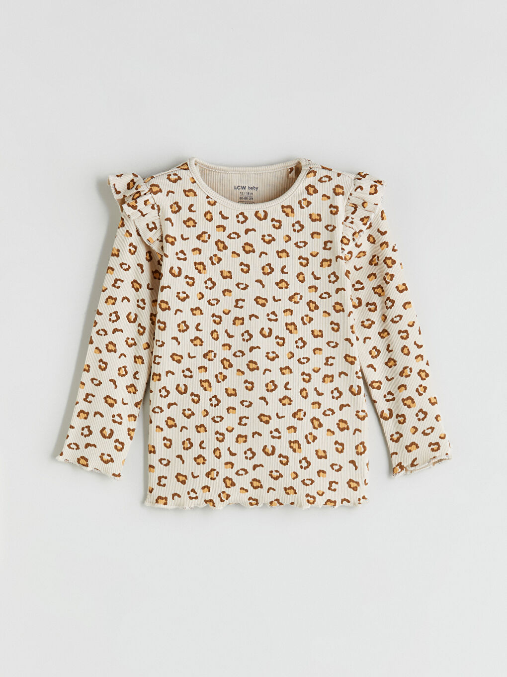 LCW baby Crew Neck Printed Baby Girls' Pyjama Set -W54728Z1-LQB