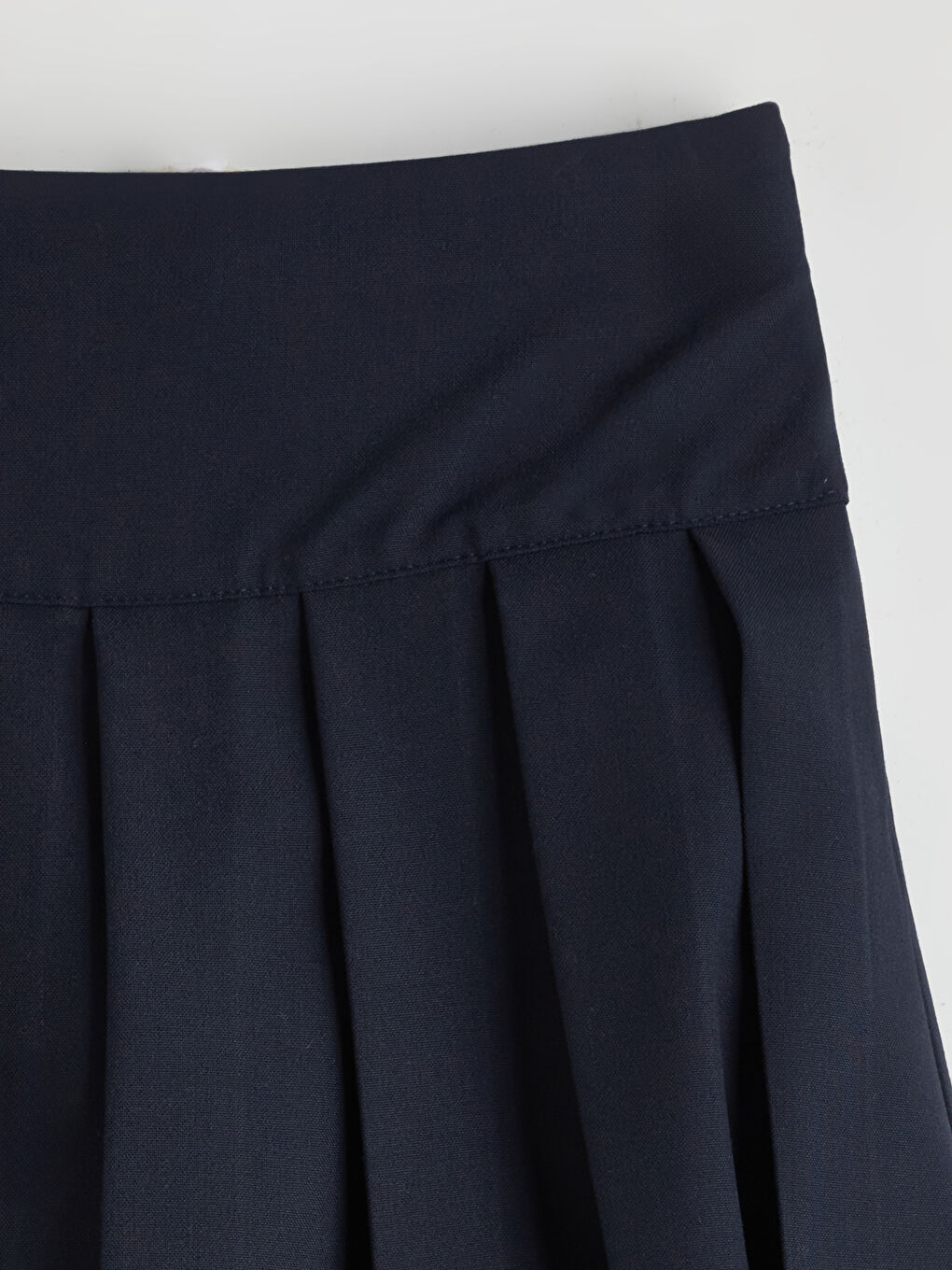 Lacivert Basic Gabardin Pileli Kız Çocuk Etek-2