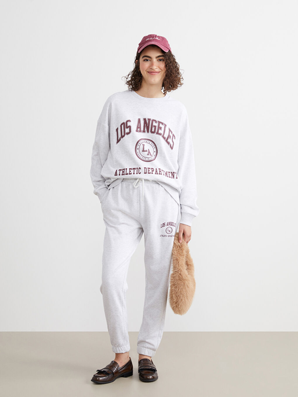 XSIDE Elastic Waist Los Angeles Printed Women's Jogger Sweatpants -W54730Z8-CY9
