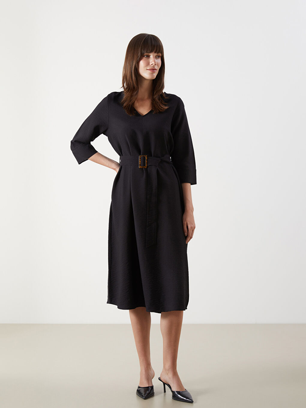 LCW Comfort Woman BLACK Dress -W54734Z8-CVL