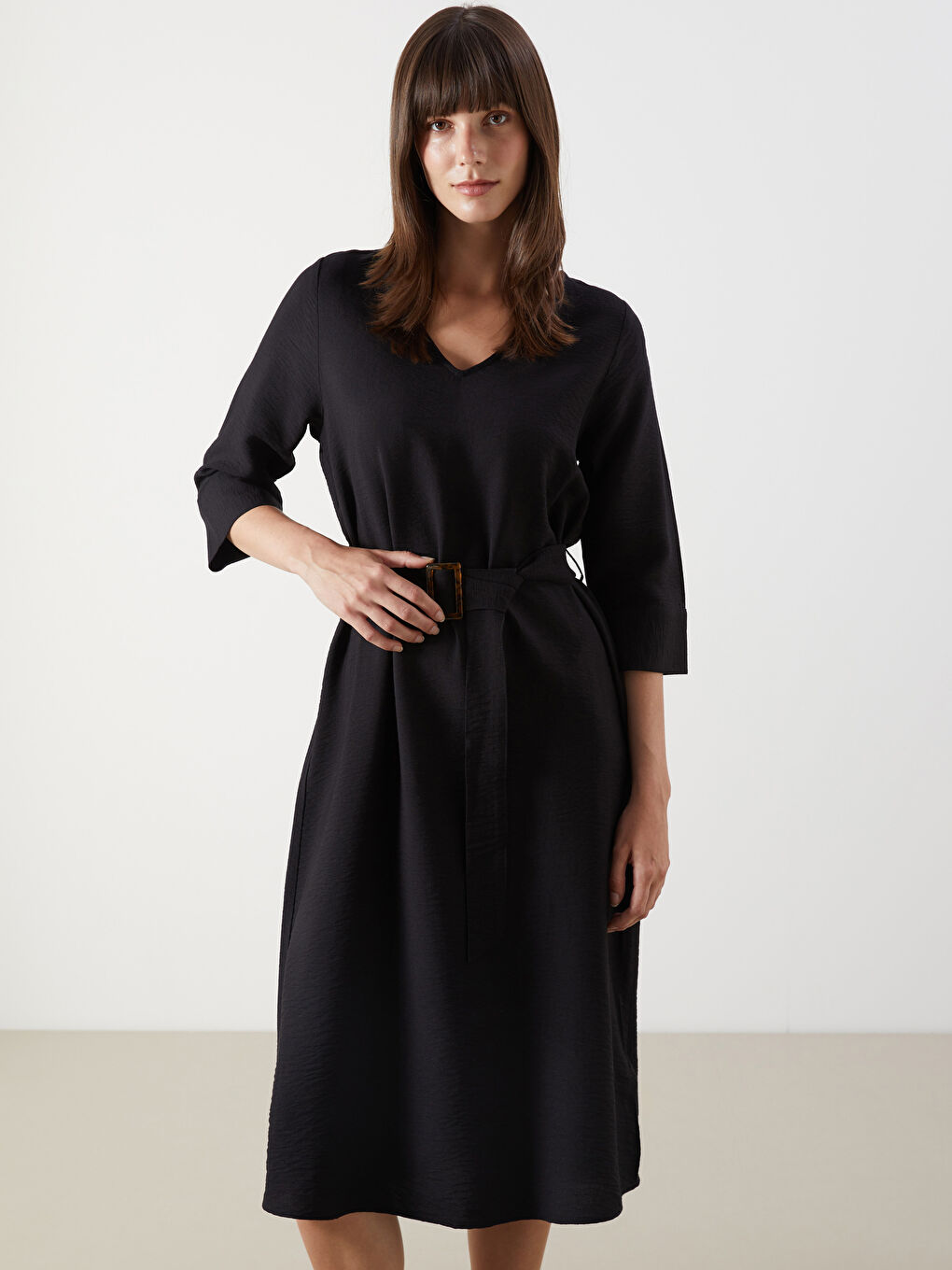 LCW Comfort Woman BLACK Dress -W54734Z8-CVL
