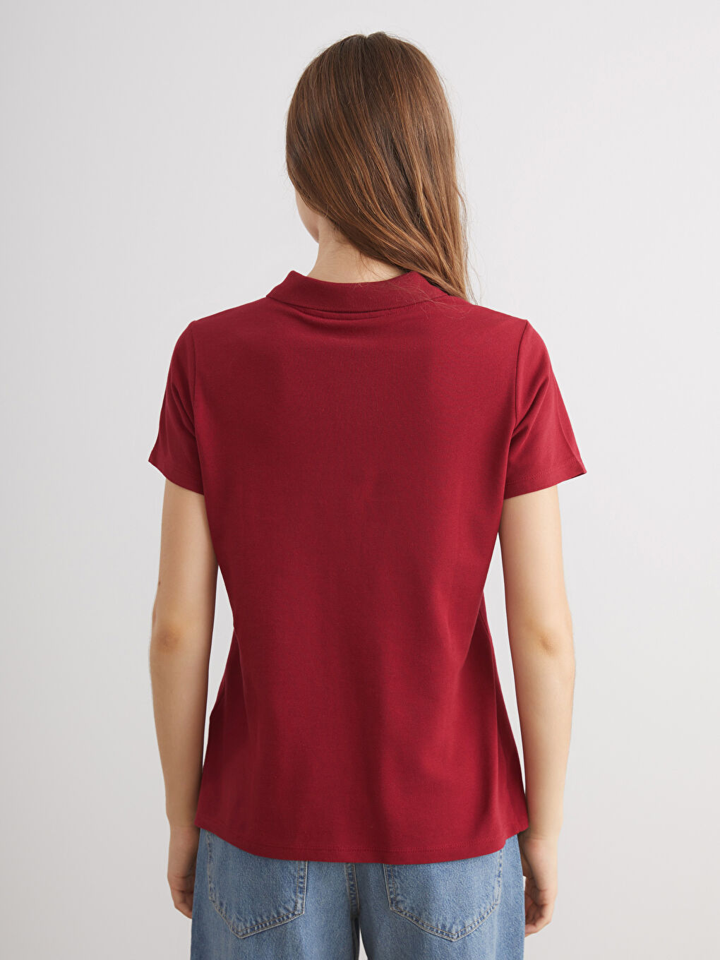 Polo Neck Women's T-Shirt-3