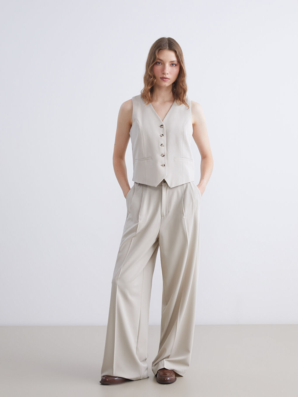 Loose Fit Wide Leg Women's Trousers