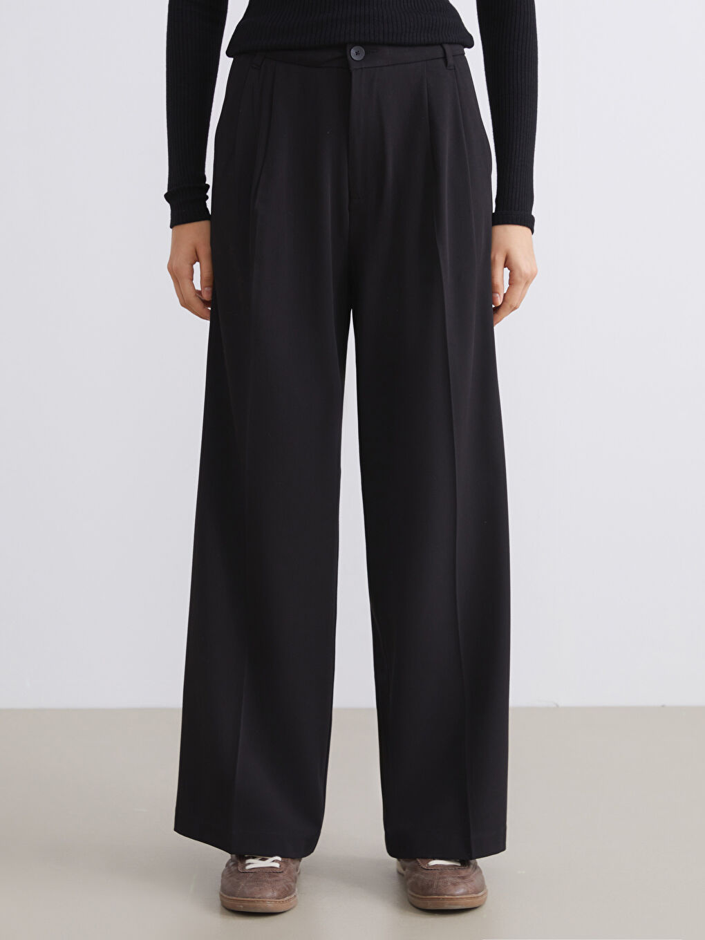 XSIDE Loose Fit Wide Leg Women's Trousers -W54737Z8-CVL
