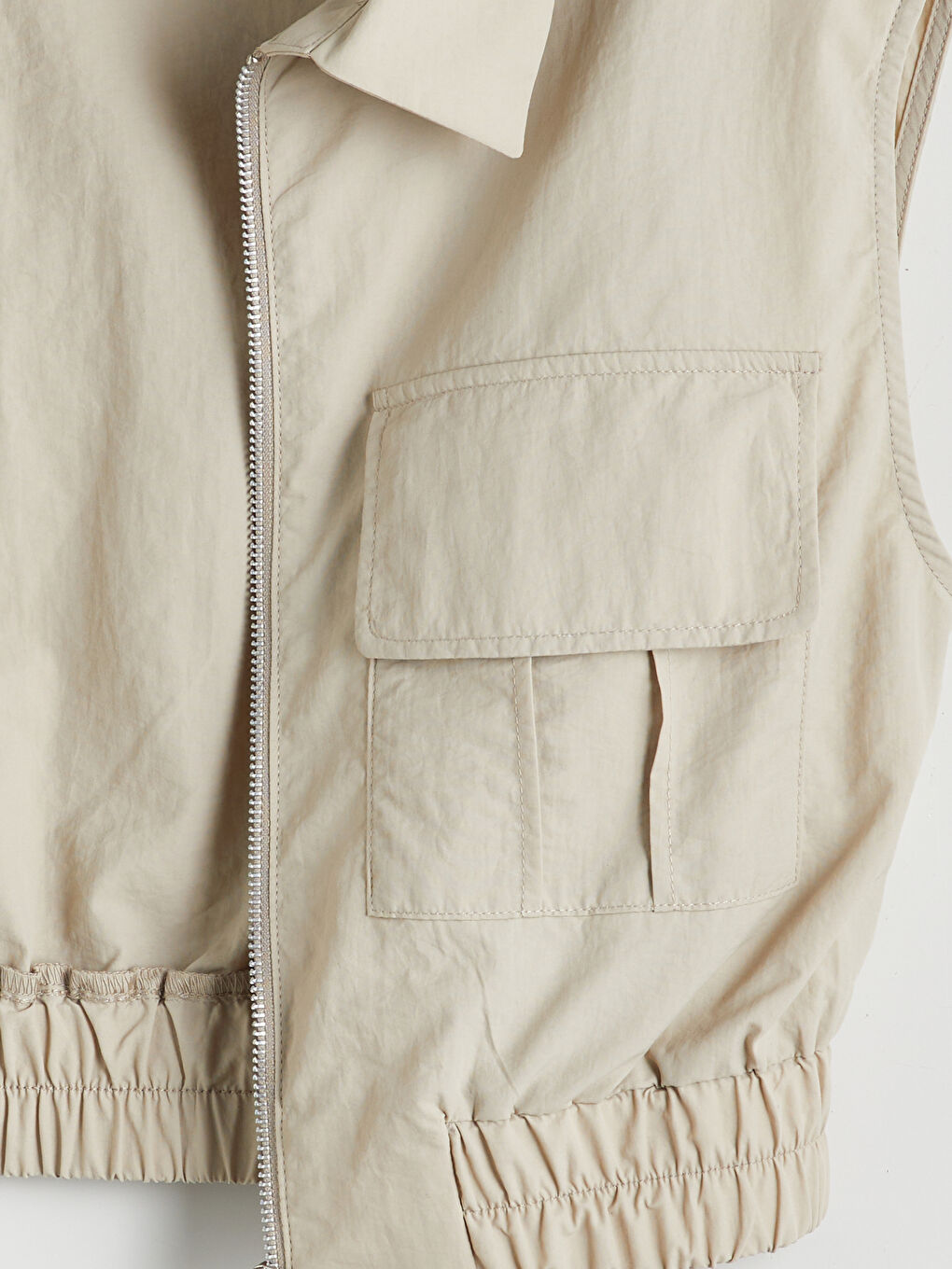 Collared Neck Crop Women's Waistcoat-6