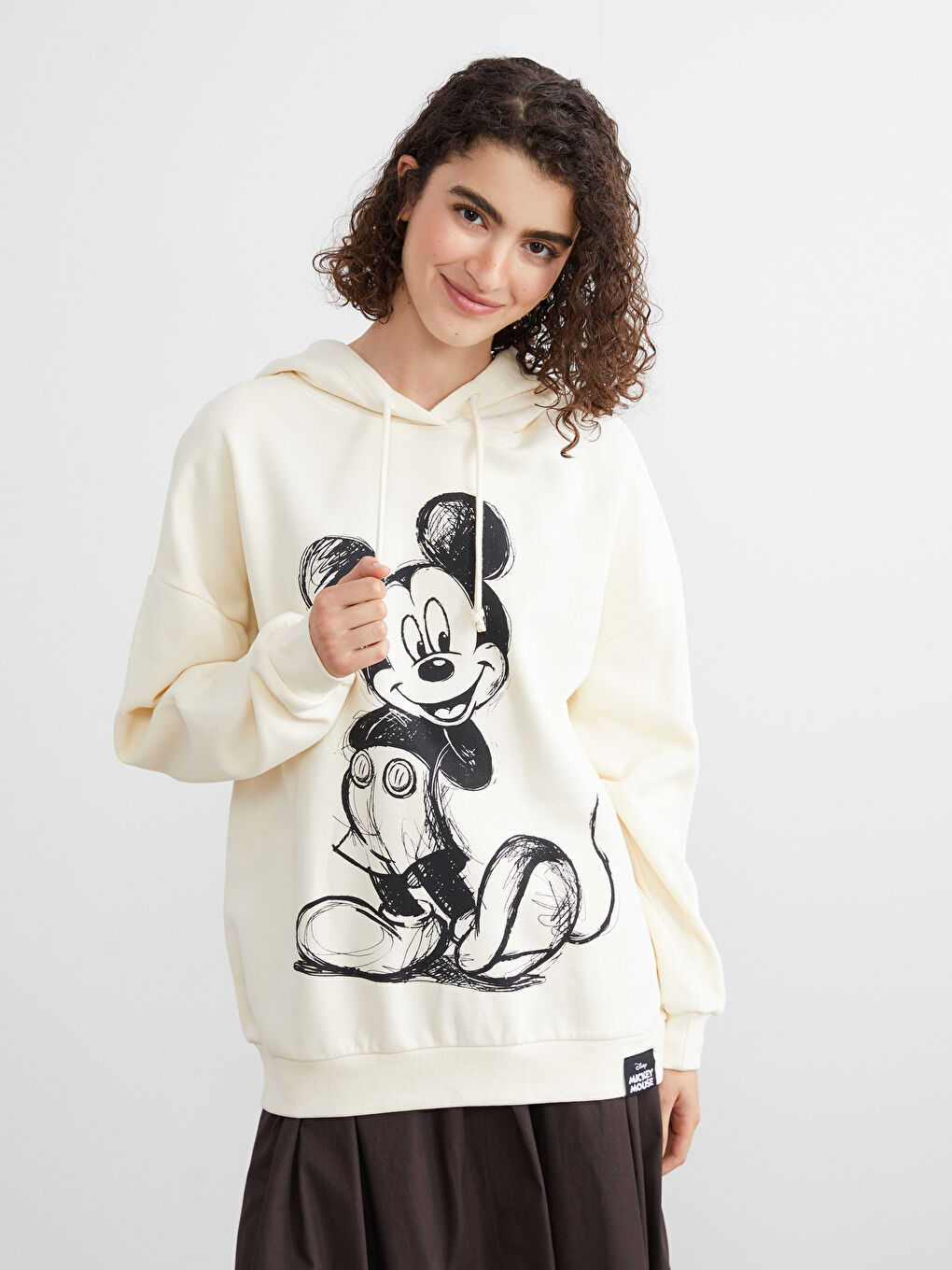 XSIDE Mickey Mouse Štampana Ženska Debela Dukserica sa Kapuljačom -W54746Z8-YJL