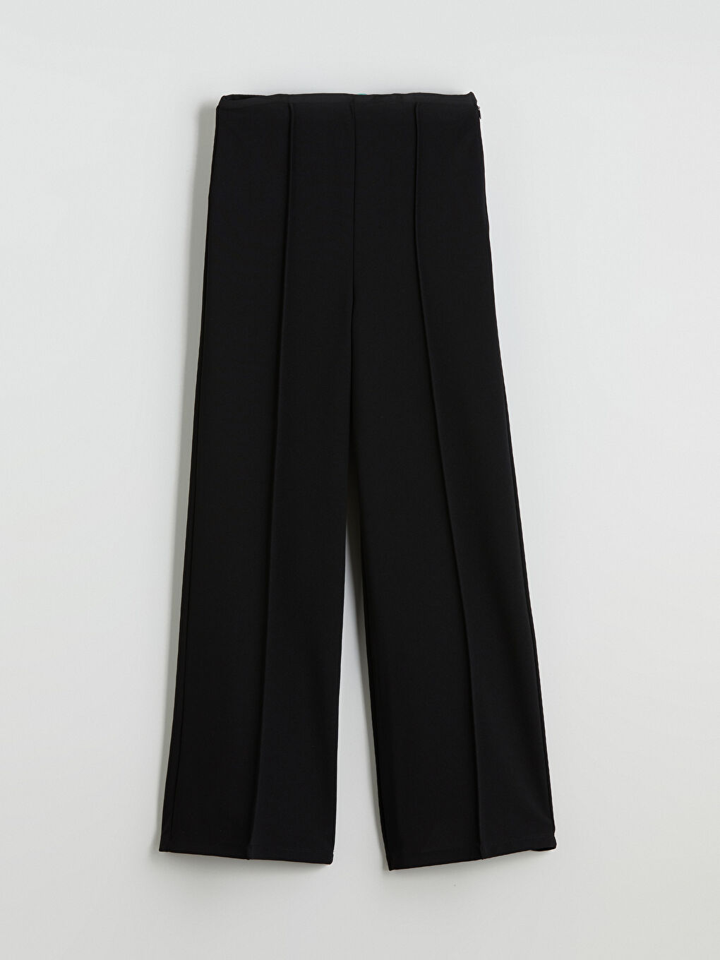 Pantalon à Taille Élastiquée à Jambe Large pour Femmes-4