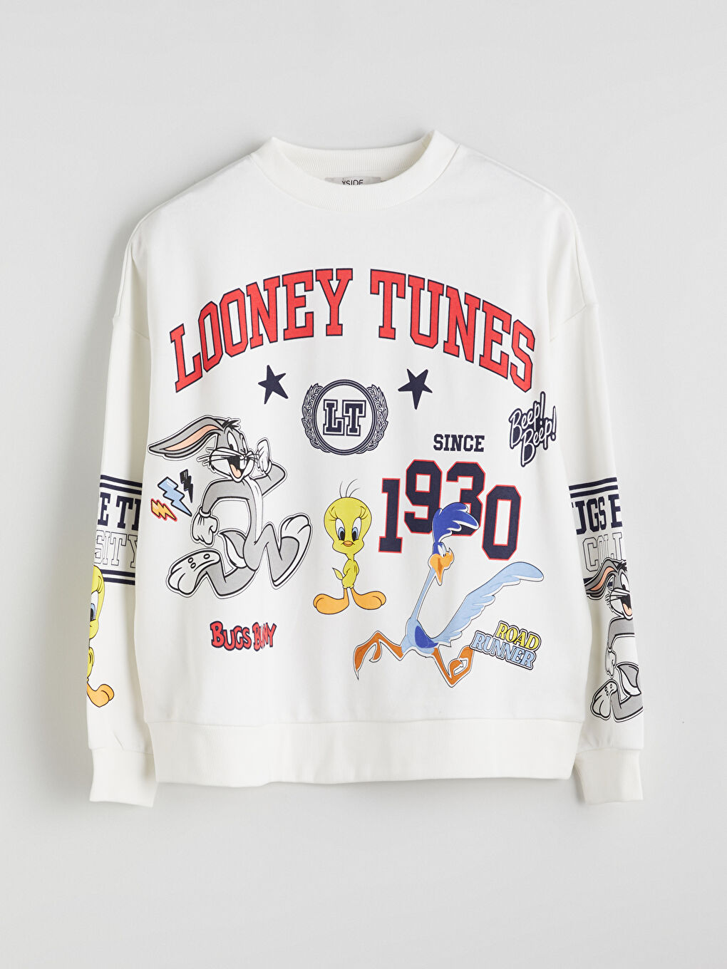 XSIDE Crew Neck Bugs Bunny Printed Long Sleeve Oversize Women's Sweatshirt -W54759Z8-R9J