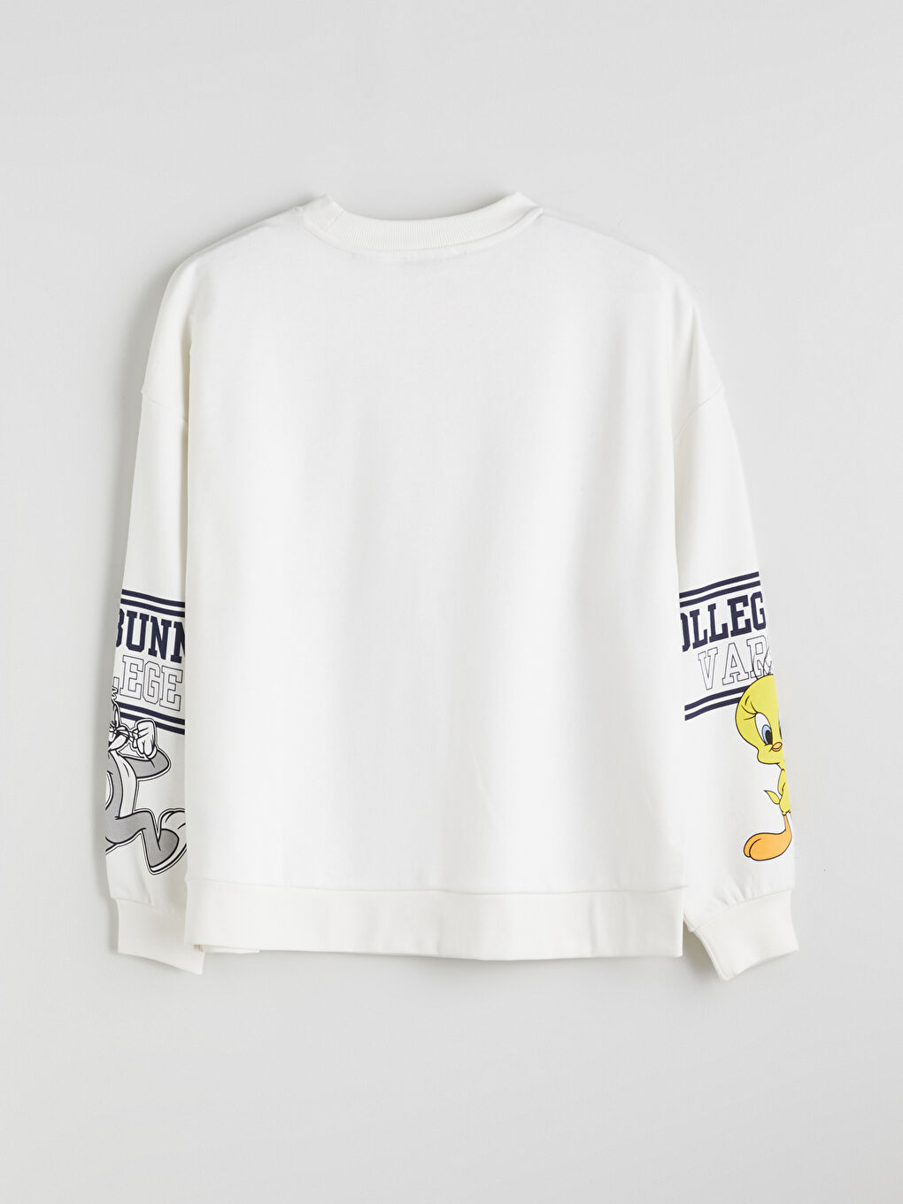 XSIDE Crew Neck Bugs Bunny Printed Long Sleeve Oversize Women's Sweatshirt -W54759Z8-R9J