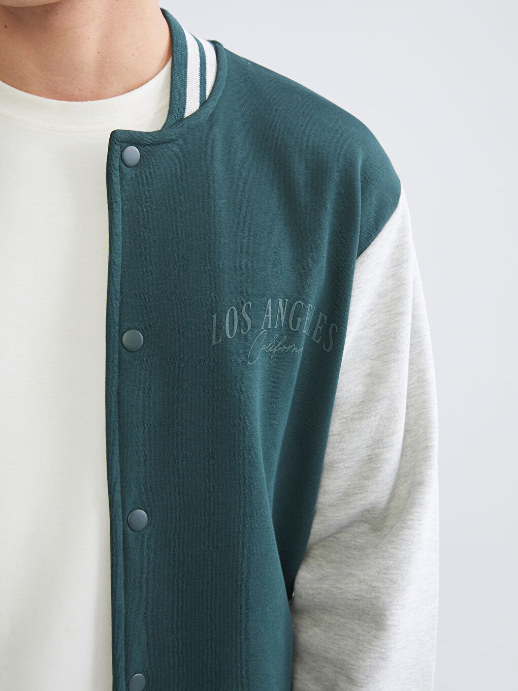 Regular Fit Long Sleeve Men's College Jacket-2