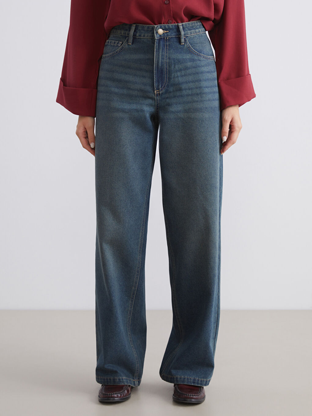 LCW Jeans Ženske farmerke širokog kroja -W54787Z8-JVU