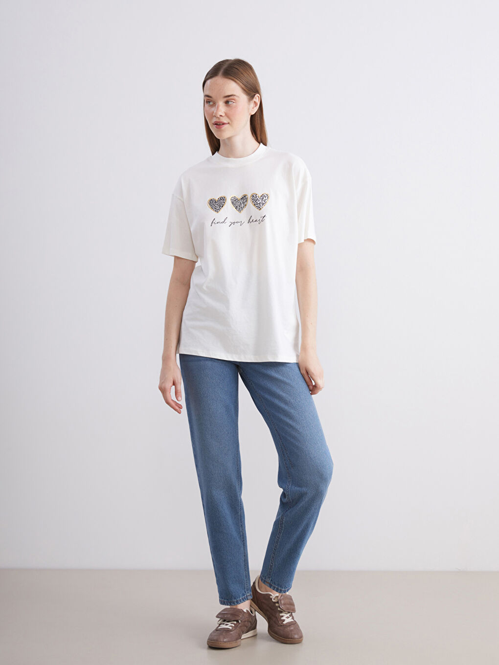 LCW Jeans Elasticated Waist Slouchy Fit Women's Jeans -W54790Z8-507