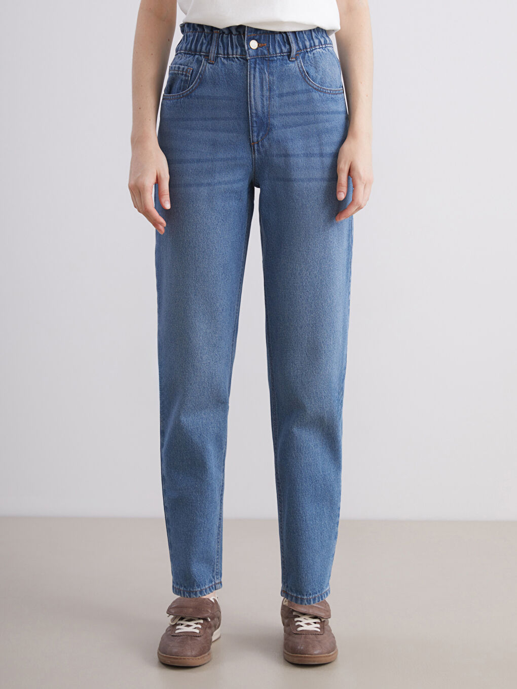 LCW Jeans Elasticated Waist Slouchy Fit Women's Jeans -W54790Z8-507
